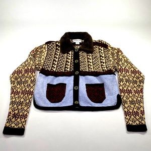 Vintage knit cropped sweater